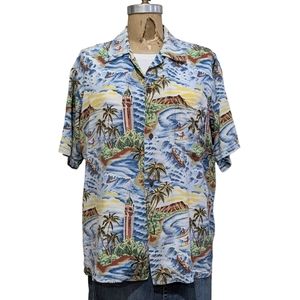 Pineapple Juice Men's Hawaiian Shirt Size Medium